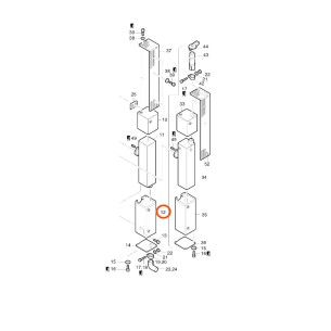 Carter inférieur d'échappement Hatz 2L, 3L, 4L