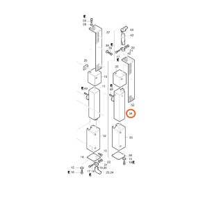 Escape silenciador Hatz 2L, 3L, saída superior 4L
