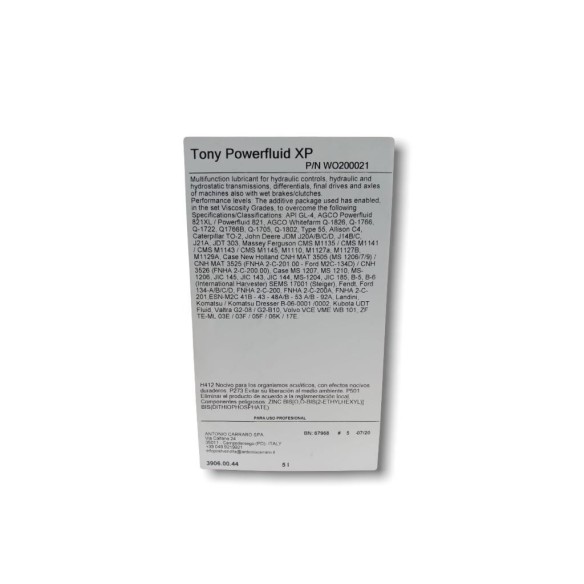 Óleo da caixa de velocidades Antonio Carraro POWERFLUID XP