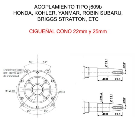 Alternateur Sincro 5Kva monophasé 3000rpm J609C...