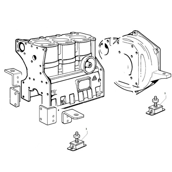 Lombardini silentblock motor support LDW FOCS