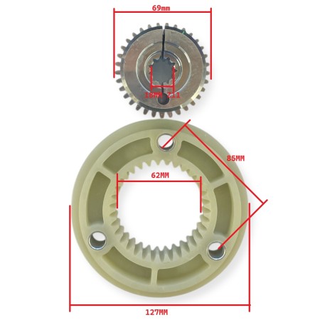 Accouplement de pompe hydraulique Z11 Lombardini ED0042512270-S