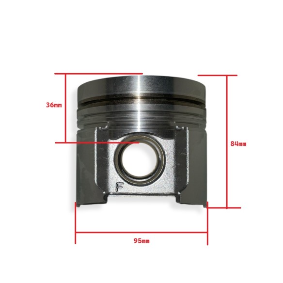Ensemble de pistons Komatsu 4D95L (4 pistons complets)