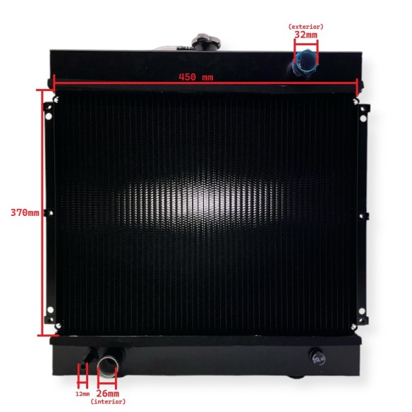 Radiador Lombardini 470x496mm vários modelos