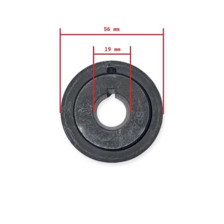 Polea motoazada 2 canales para motor Kohler de eje 19mm