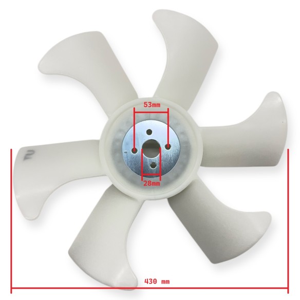 Fan 129916-44740 D430 Yanmar 4TNE92, 4TNE94. 4TNV88, 4TNV94L, 4TNV98