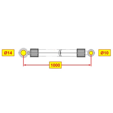 Tubo diesel 1000 mm Lombardini...