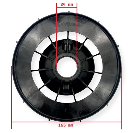 Fan shaft 34mm alternator Linz E1C10, E1S10,...