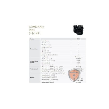 *Kohler CH440 Motor 23 mm...