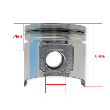 Piston sin segmentos std Yanmar 3TNE88, 4TNE88