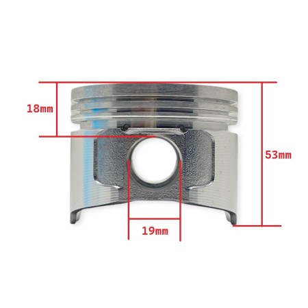 Piston sans segments std Yanmar 2TNE68, 3TNE68