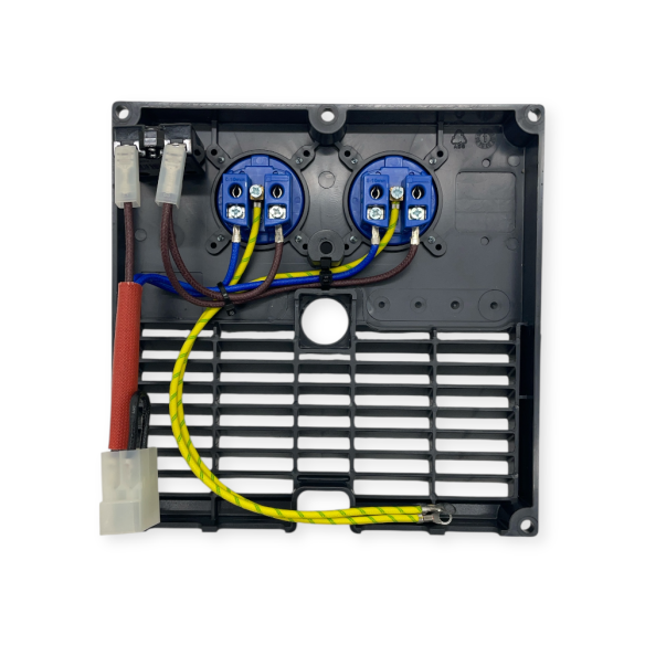 Einphasen-Verteilerkasten mit 2 Schuko 16A Steckdosen + 15A thermischem Schutzschalter, NSM C100, CR100 Generator