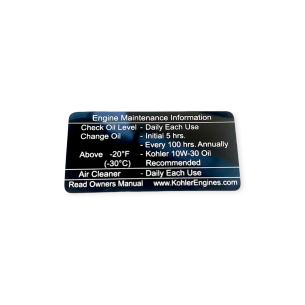 Maintenance sticker SH265, CH245, CH255, CH260, CH270