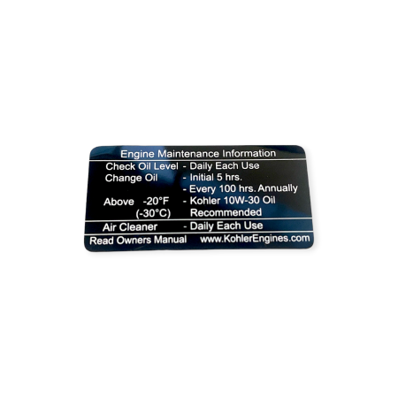 Maintenance sticker SH265, CH245, CH255, CH260,...