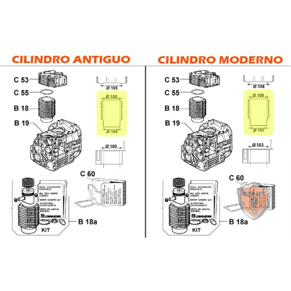 CILINDRO DE MOTORES LOMBARDINI: 9LD561-2