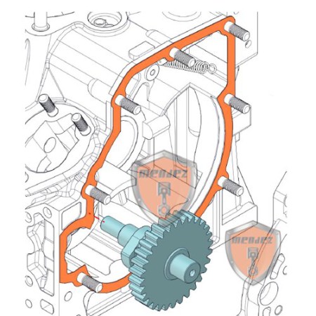PIGNON À CAME D'INJECTION MINSEL M380, M430, M540, M600, RUGGERINI RF80, RF90, RF100, RF120, RF140