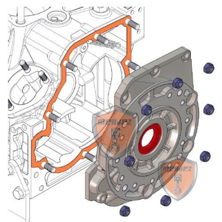 TAMPA DE DISTRIBUIÇÃO MINSEL M380, M430, M540, M600, RUGGERINI RF80, RF90, RF100, RF120, RF140