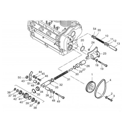 Hydraulic tensioner rubber kit Hatz m/L