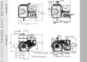 Folhas de dados técnicos para motores a gasolina KOHLER